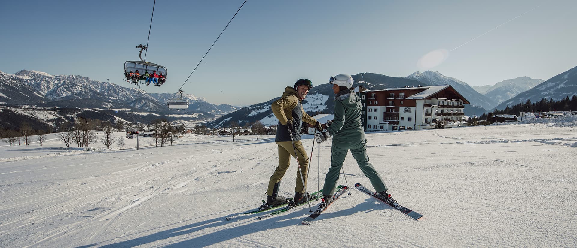 Skiurlaub im Hotel Waldfrieden direkt an der Piste Hochwurzen in Rohrmoos bei Schladming